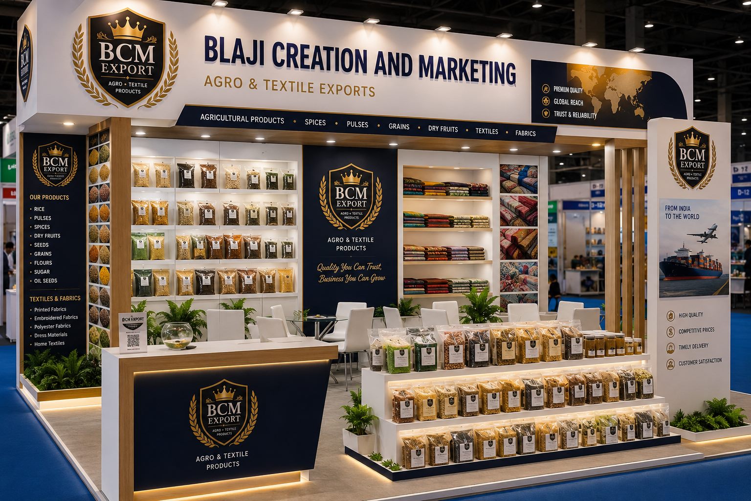 Balaji Creation and Marketing agro and textile export showcase
